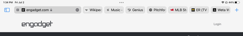 In this case, my active tab is to the far left, and so is the URL bar.