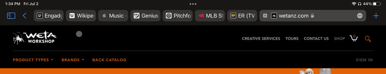 Because my active tab is the one furthest to the right, the URL bar in my window is also far to the right.