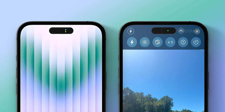iPhone 14 Pro notification render via 9to5Mac.