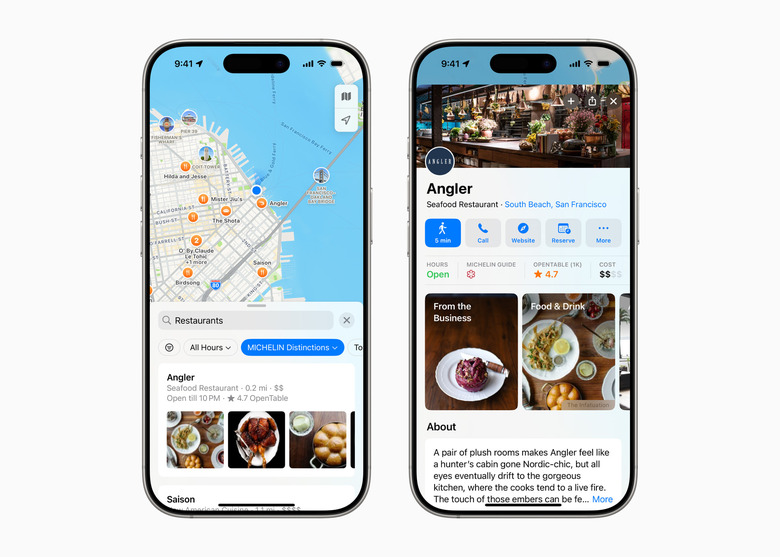 Apple Maps app open on iPhone