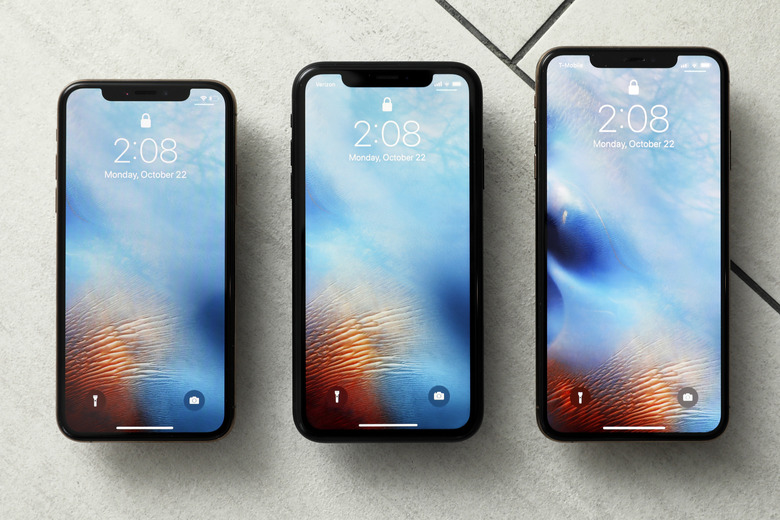 FILE - This Oct. 22, 2018, file photo shows the iPhone XS, from left, iPhone XR, and the iPhone XS Max in New York. Apple on Tuesday, Sept. 17, 2019, deepened its ties with a Kentucky manufacturing plant by awarding $250 million to support Corning Inc.’s continued work to develop glass for iPhones and other devices. The award builds on the $200 million that Corning received from Apple’s Advanced Manufacturing Fund in 2017, the tech giant said. (AP Photo/Richard Drew, File)