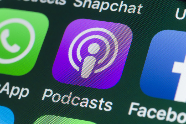 Podcasts , WhatsApp, Facebook and other Apps on iPhone screen