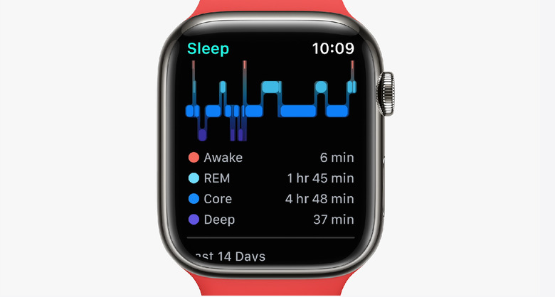 Sleep stage tracking on Apple Watch 