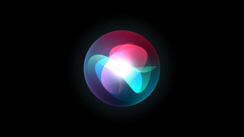 The colorful Siri icon shown against a black background