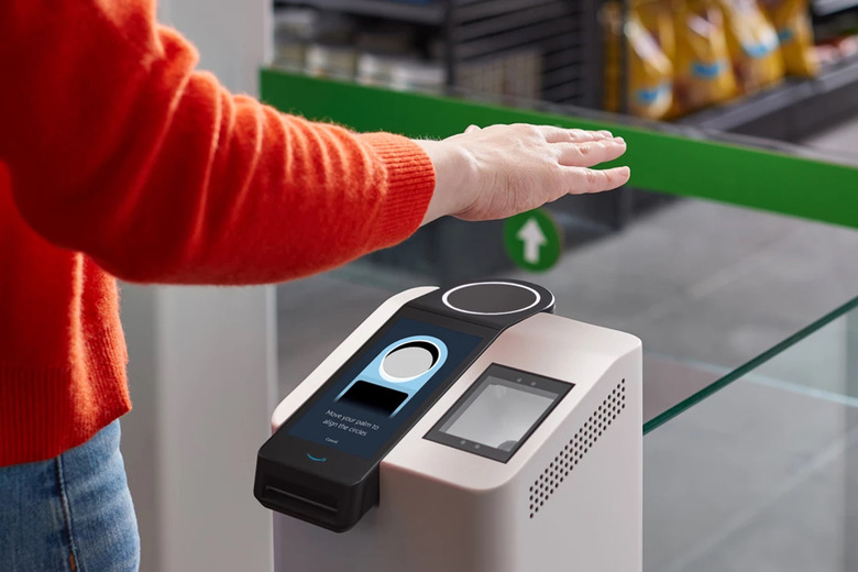 Amazon One palm scanner