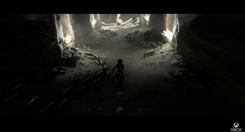 Sophia running through a temple in Resonance.