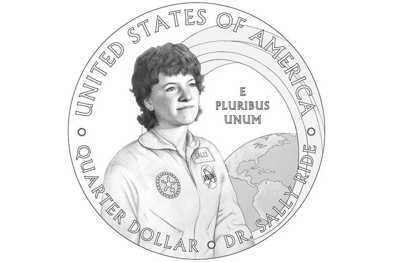 US quarter featuring astronaut Sally Ride