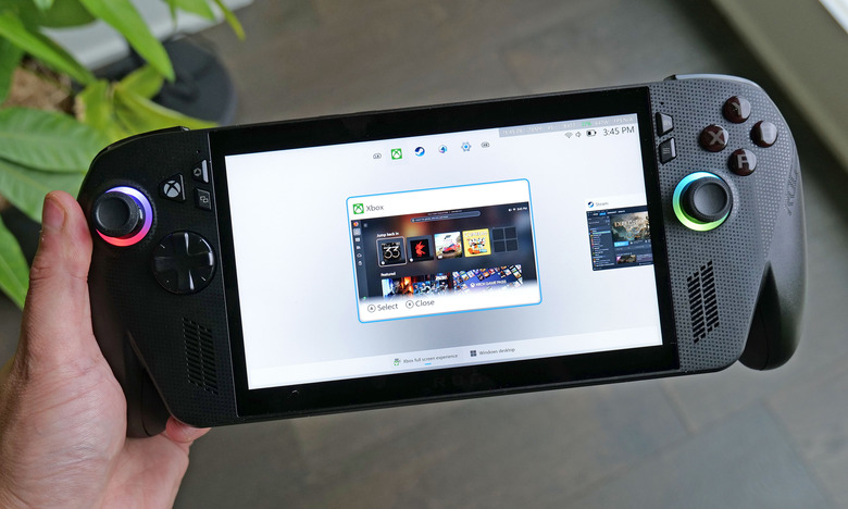 To switch between apps in Microsoft's new full-screen Xbox experience, all you need to do is swipe up from the bottom of the ROG Xbox Ally X's screen.