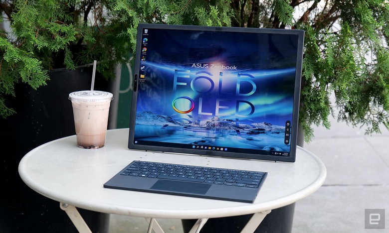 The decision to feature a 17.3-inch flexible display allows the Asus Zenbook 17 Fold OLED to better serve as a laptop and a portable desktop compared to Lenovo's ThinkPad X1 Fold from 2020. 