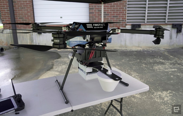 AT&T NDR's Flying COW (Cell-on-wings) drone.
