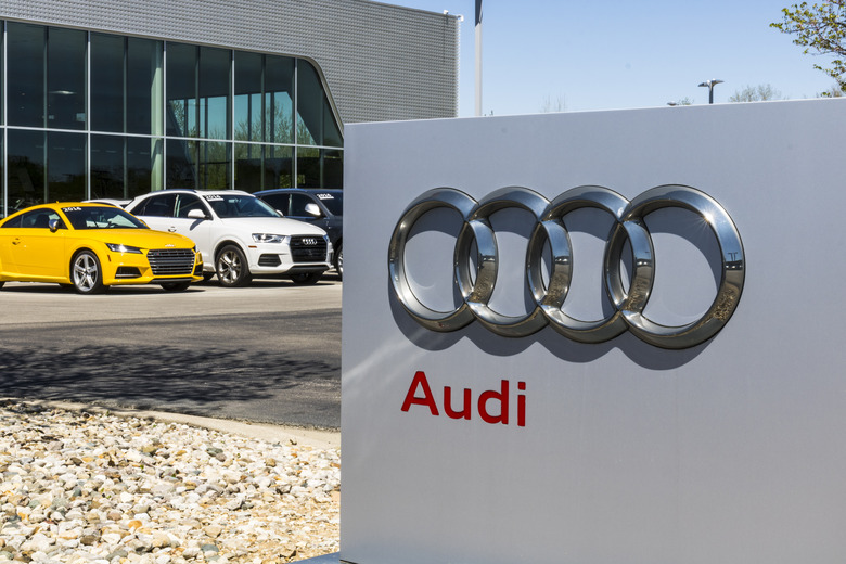 Indianapolis - Circa April 2017: Audi Automobile and SUV luxury car dealership. Audi is a member of the Volkswagen Group I