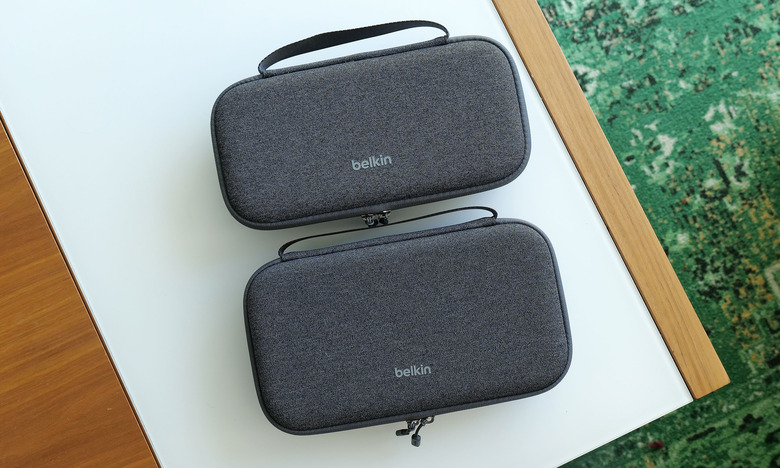The Pro Charging Case (bottom) is a touch bigger and heavier than the previous model, but aside from that its sports a nearly identical design.