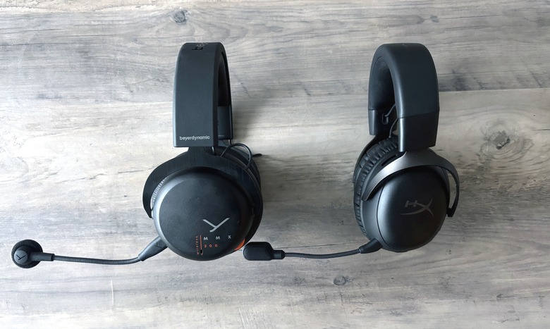 The Beyerdynamic MMX 200 (left) and HyperX Cloud III Wireless (right).