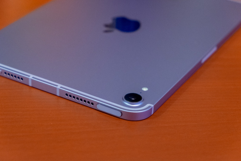 The top edge of the iPad mini.