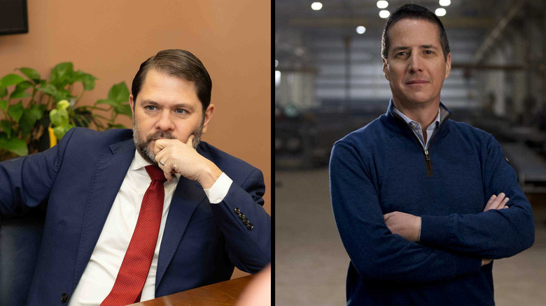 The bill's sponsors, Ruben Gallego (L) and Bernie Moreno