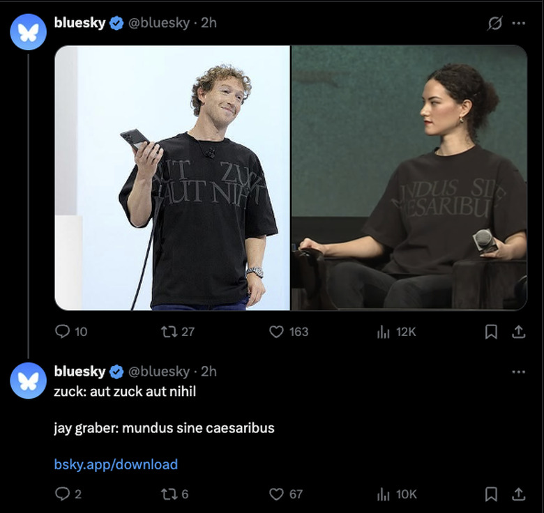 Zuckerberg's shirt translates to 