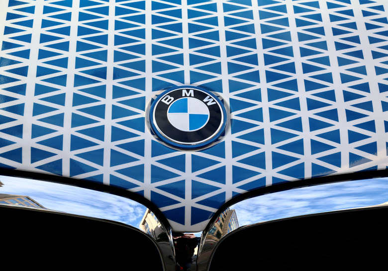 The logo of German automaker BMW is seen in Brussels, Belgium February 28, 2023. REUTERS/Yves Herman