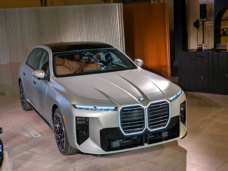 BMW's new 7 series (the gas powered version) at Grand Central. The electric version were not allowed inside the terminal,.