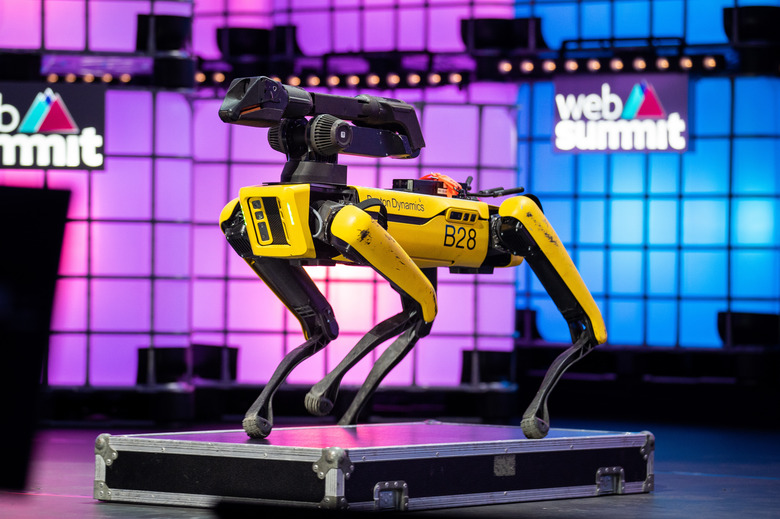 LISBON, PORTUGAL - 2019/11/07: Spot, the robot made by Boston Dynamics seen during the annual Web Summit technology conference in Lisbon. (Photo by Henrique Casinhas/SOPA Images/LightRocket via Getty Images)