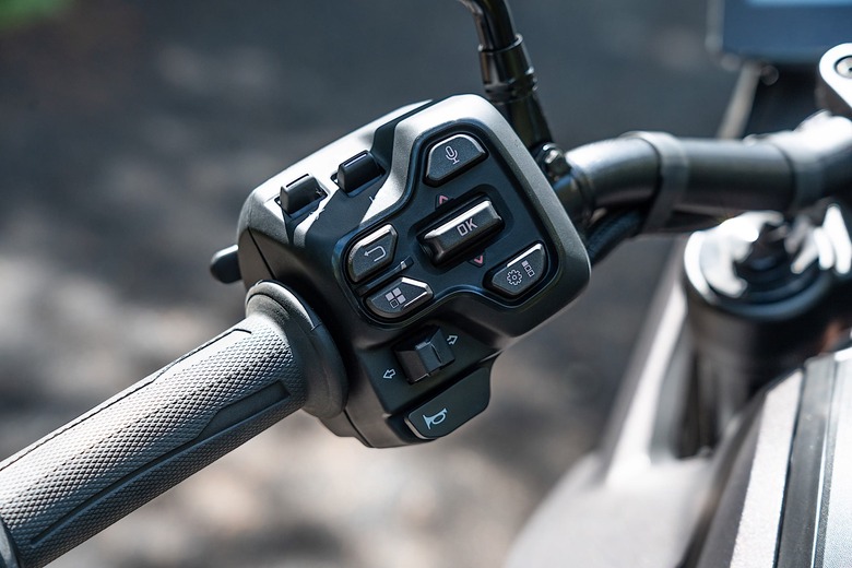 The controls on the left grip.