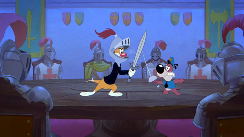 Cat Burgler fights guard dog with swords
