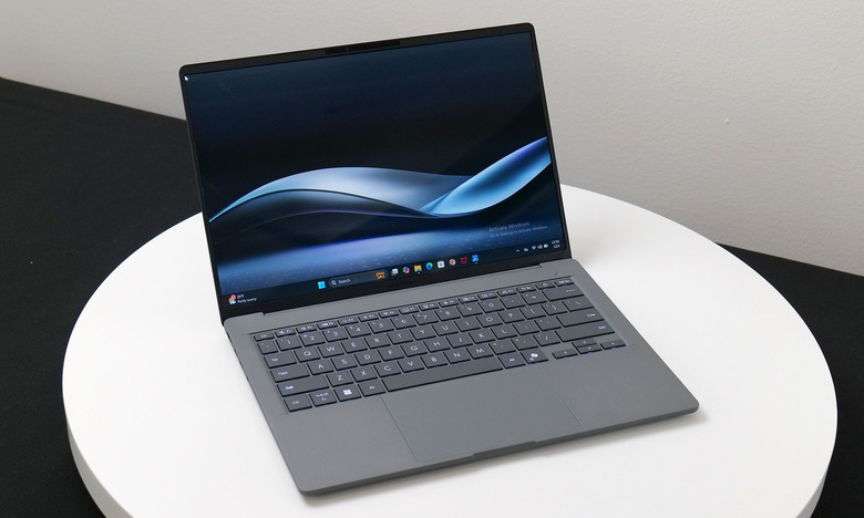 The ASUS Zenbook A14 weighs less than 2.2 pounds.