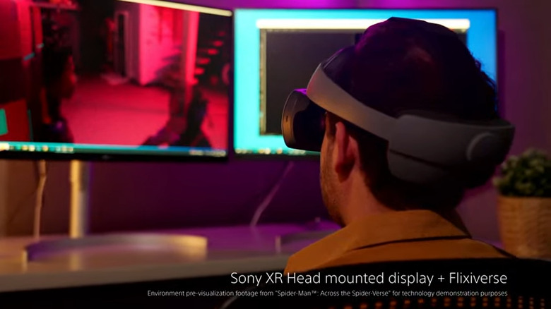 Sony's XR headset prototype, being used here with the XYN animation system.