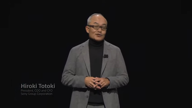 Sony head honcho Hiroki Totoki kicks off the CES 2025 presentation.