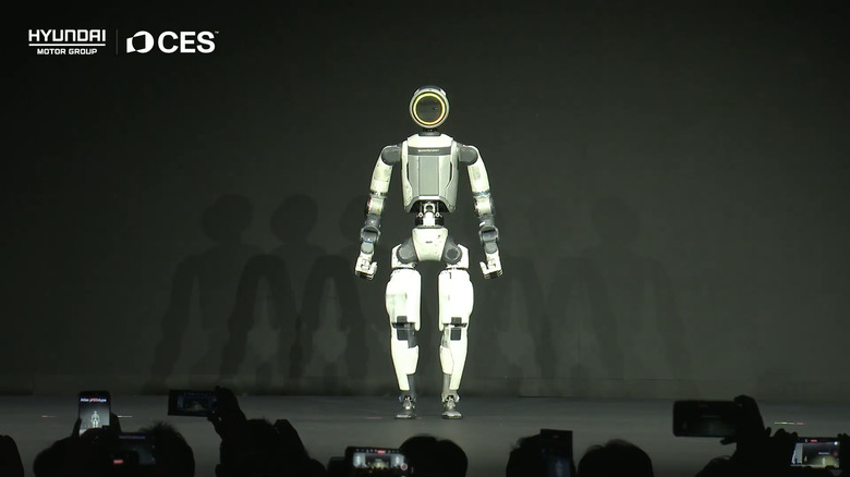 The Atlas robot comes from Hyundai's Boston Dynamics subsidiary.