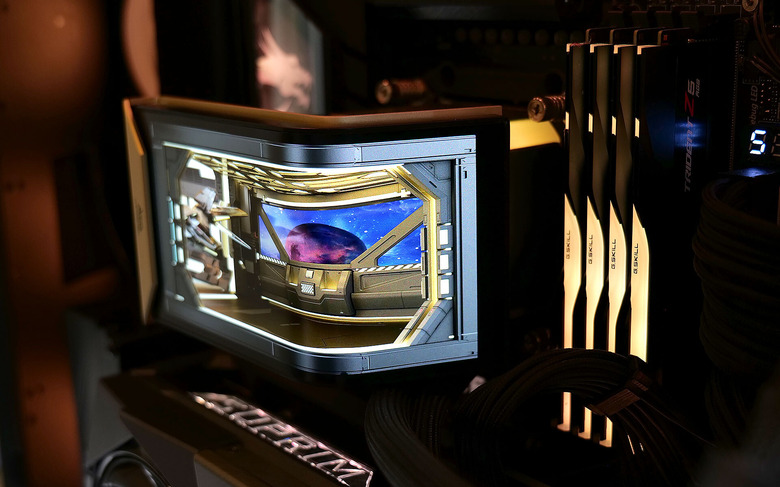 The MSI CoreLiquid E15 360 CPU cooler features a wraparound display.
