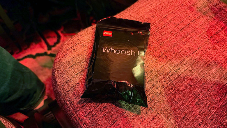 Here's what attendees of the Lego press conference are finding on their seats.