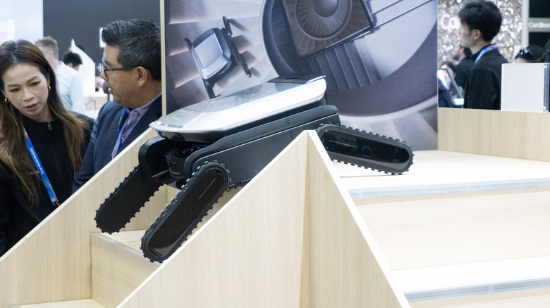 Dreame's Cyber X concept can climb full-size stairs.