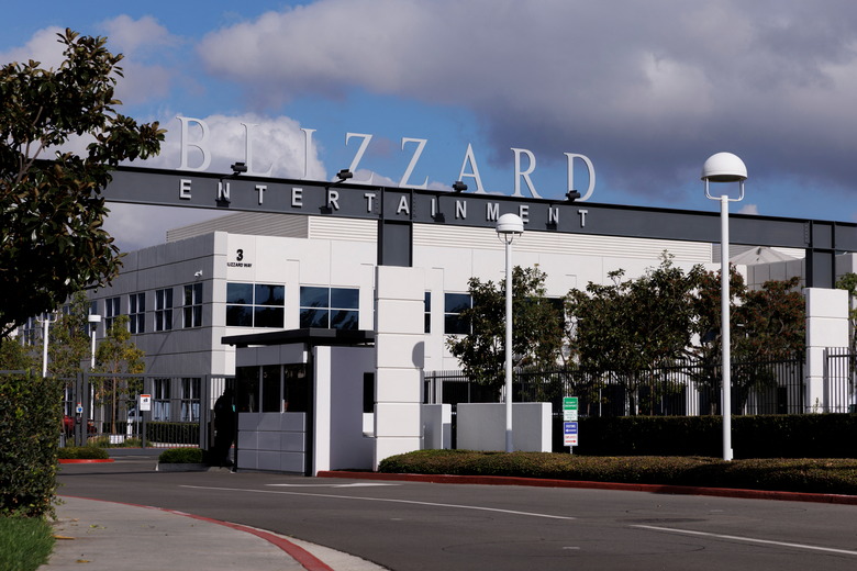 A view shows Blizzard Entertainment's campus, after Microsoft Corp announced the purchase of Activision Blizzard for $68.7 billion in the biggest gaming industry deal in history, in Irvine, California, U.S., January 18, 2022.   REUTERS/Mike Blake