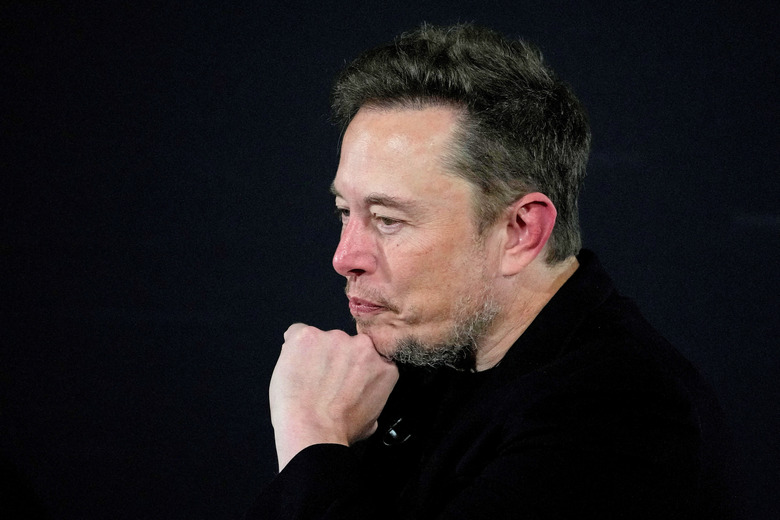 FILE PHOTO: Tesla and SpaceX's CEO Elon Musk pauses during an in-conversation event with British Prime Minister Rishi Sunak in London, Britain, Thursday, Nov. 2, 2023. 