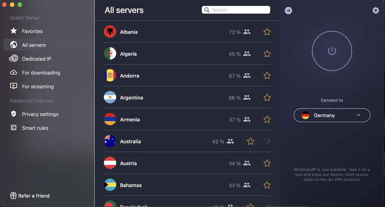CyberGhost's VPN client for macOS Sequoia.