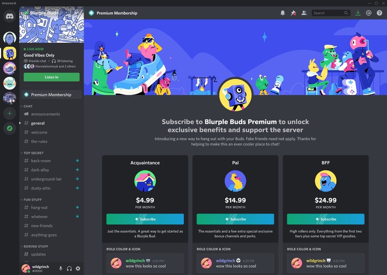 Discord Premium Memberships