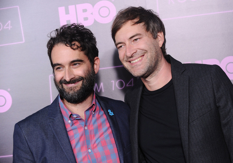 HOLLYWOOD, CA - JULY 27:  Jay Duplass and Mark Duplass attend the premiere of 