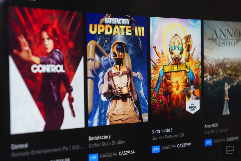 Epic Games Store listings