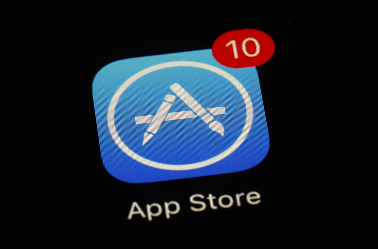 FILE - This March 19, 2018 file photo shows Apple's App Store app. Epic Games said Wednesday Feb. 17, 2021, it filed an antitrust complaint against Apple with European Union regulators, opening up a new front in its war with the tech giant over app store payments. (AP Photo/Patrick Semansky, File)