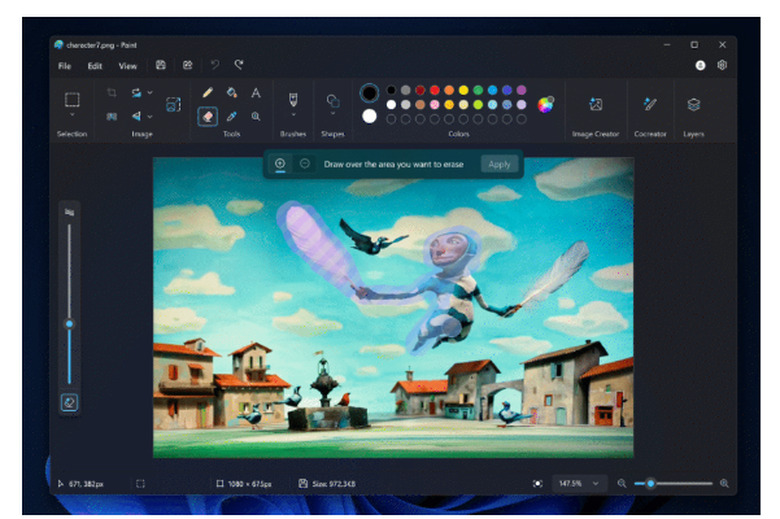 Microsoft Paint and Notepad are getting new AI features that can add and remove images from photos and offer rewrites of text. 