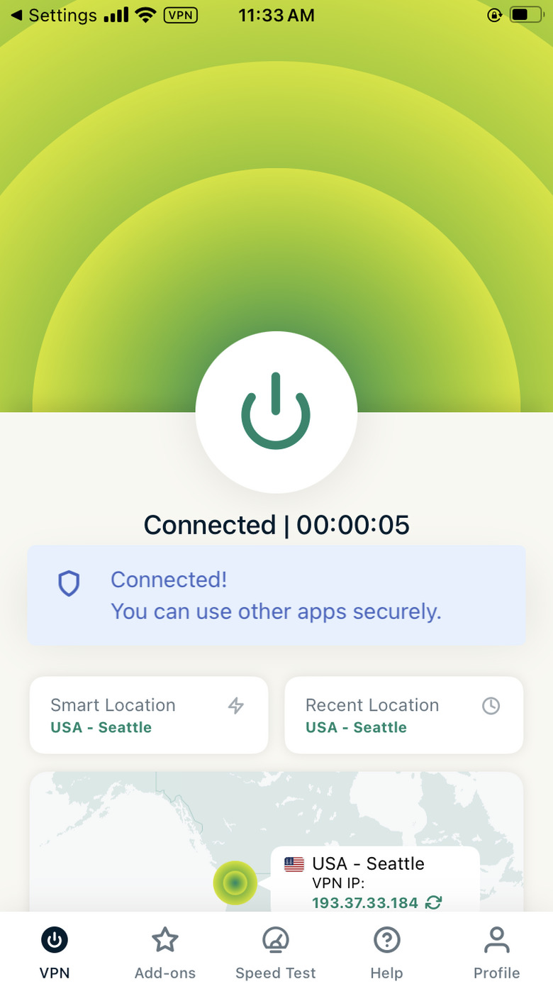 ExpressVPN looks good on iPhone and iPad.