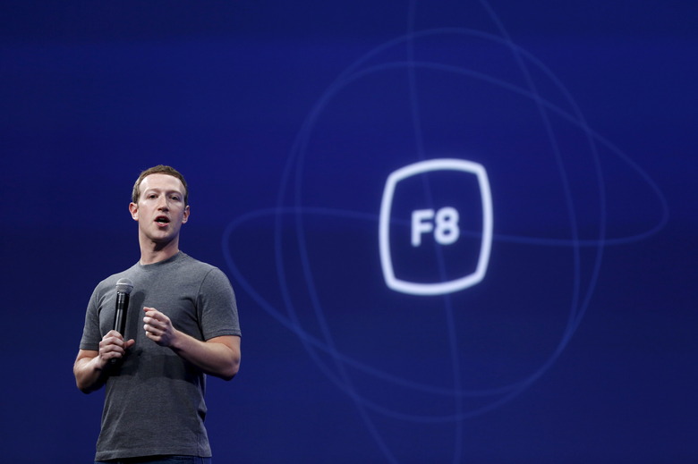 Facebook CEO Mark Zuckerberg speaks during his keynote address at Facebook F8 in San Francisco, California March 25, 2015. REUTERS/Robert Galbraith