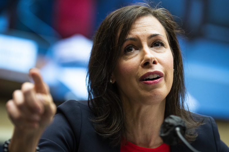 UNITED STATES - MARCH 31: Federal Communications Commission Chairwoman Jessica Rosenworcel testifies during the House Energy and Commerce Subcommittee on Communications and Technology hearing titled Connecting America: Oversight of the FCC, in Rayburn Building on Thursday, March 31, 2022. (Tom Williams/CQ-Roll Call, Inc via Getty Images)