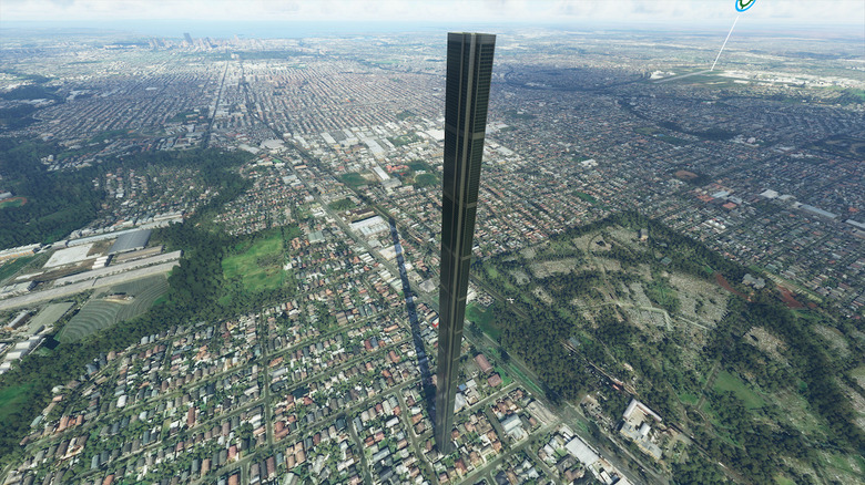 The Melbourne Monolith in Microsoft Flight Simulator 2020