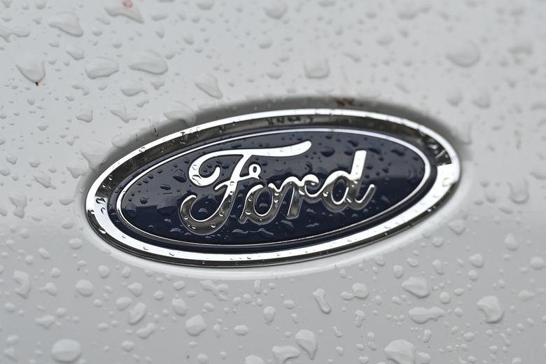FORD logo seen on Ford vehicle parked in Krakow center.
On Tuesday, July 05, 2022, in Krakow, Poland. (Photo by Artur Widak/NurPhoto via Getty Images)