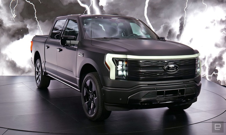 The Platinum Black edition of the Ford F-150 Lightning will be the truck's top new trim when it comes out in early 2024. 