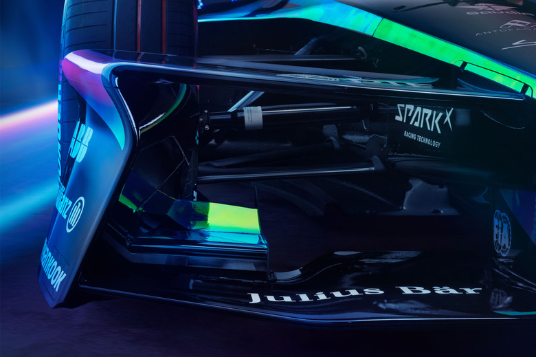 The redesigned front wing on the Gen3 Evo.