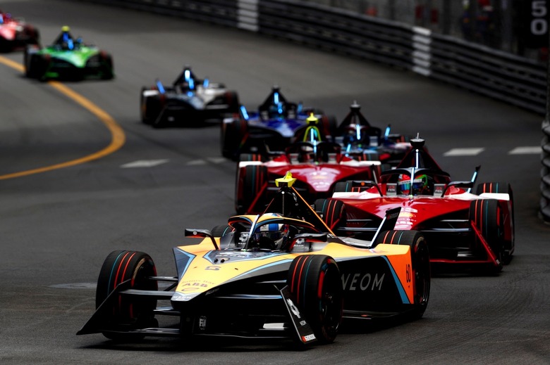 McLaren's Jake Hughes leads the pack in Monaco