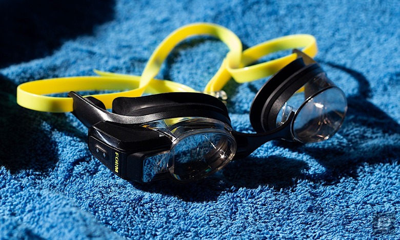 Image of Form's Smart Swim 2 Goggles on a blue towel.