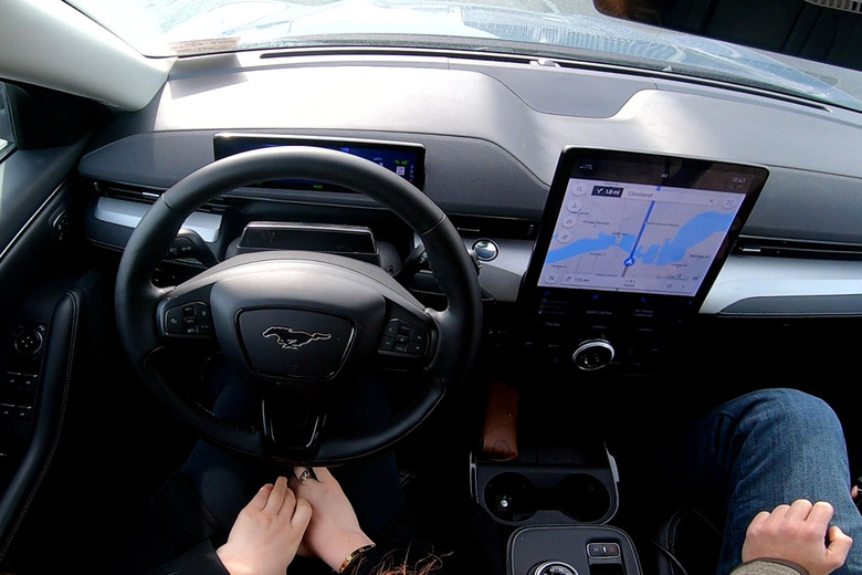 Ford BlueCruise hands-free driving in a Mustang Mach-E